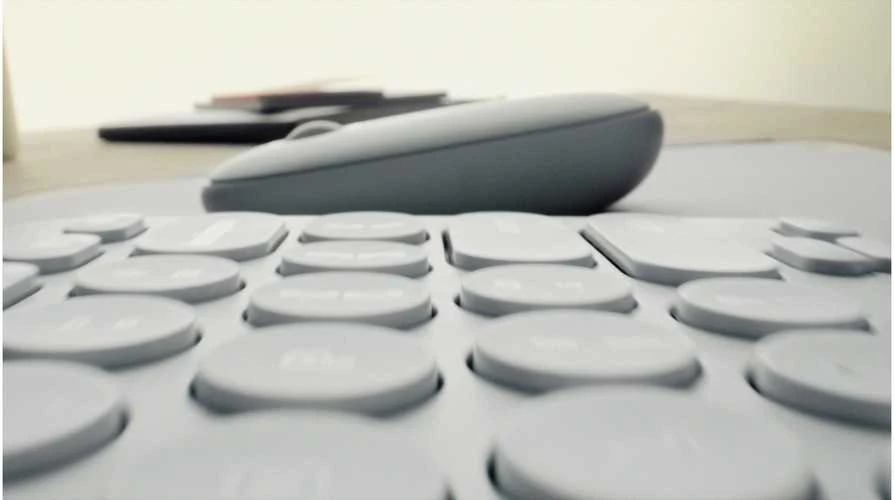Klaviatūra ir pelė Logitech Pebble 2 Combo for Mac, rožinės spalvos
