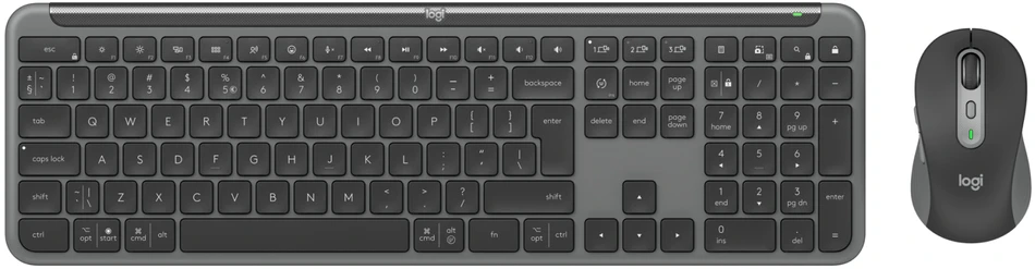 Logitech Signature Slim Combo MK950 verslui Belaidė klaviatūra + Pelė, US Int, Graphite