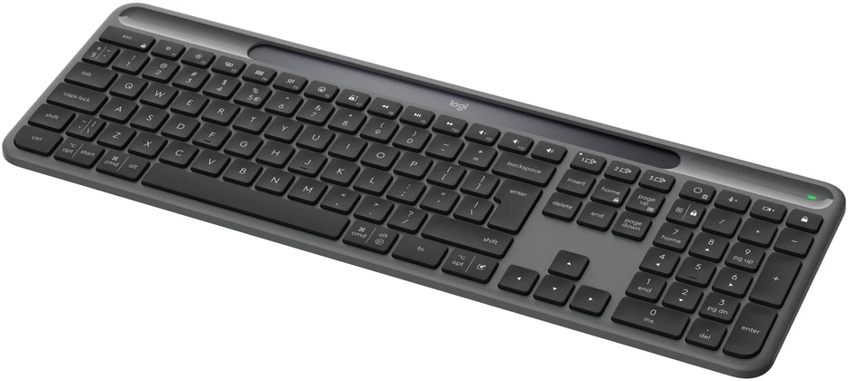 Logitech Signature Slim Solar+ K980 Belaidė klaviatūra, RF belaidė+Bluetooth, US Int, Graphite