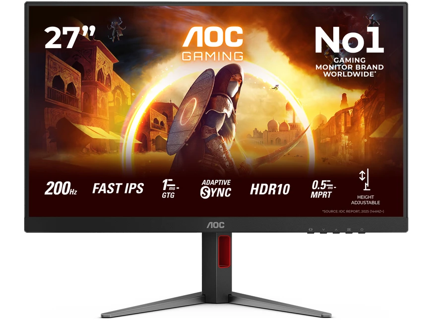 Žaidimų monitorius AOC 27G4HA | 27 colių/  Fast IPS | FHD | 16:9 | 200 Hz | 0.5 ms | 1920 x 1080 pikselių | 300 cd/m² | HDMI jungtys quantity 2