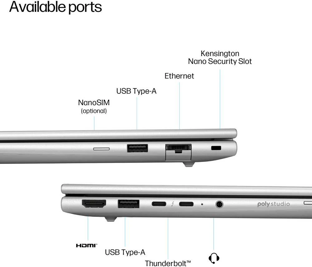 Nešiojamas kompiuteris HP EliteBook 6 G1i 14 - Ultra 7-255U, 16GB, 512GB SSD, 14 WUXGA 300-nit AG, 5MP IR cam, WWAN-ready, Smartcard, FPR, US backlit klaviatūra, 56Wh, Win 11 Pro, 3 metai