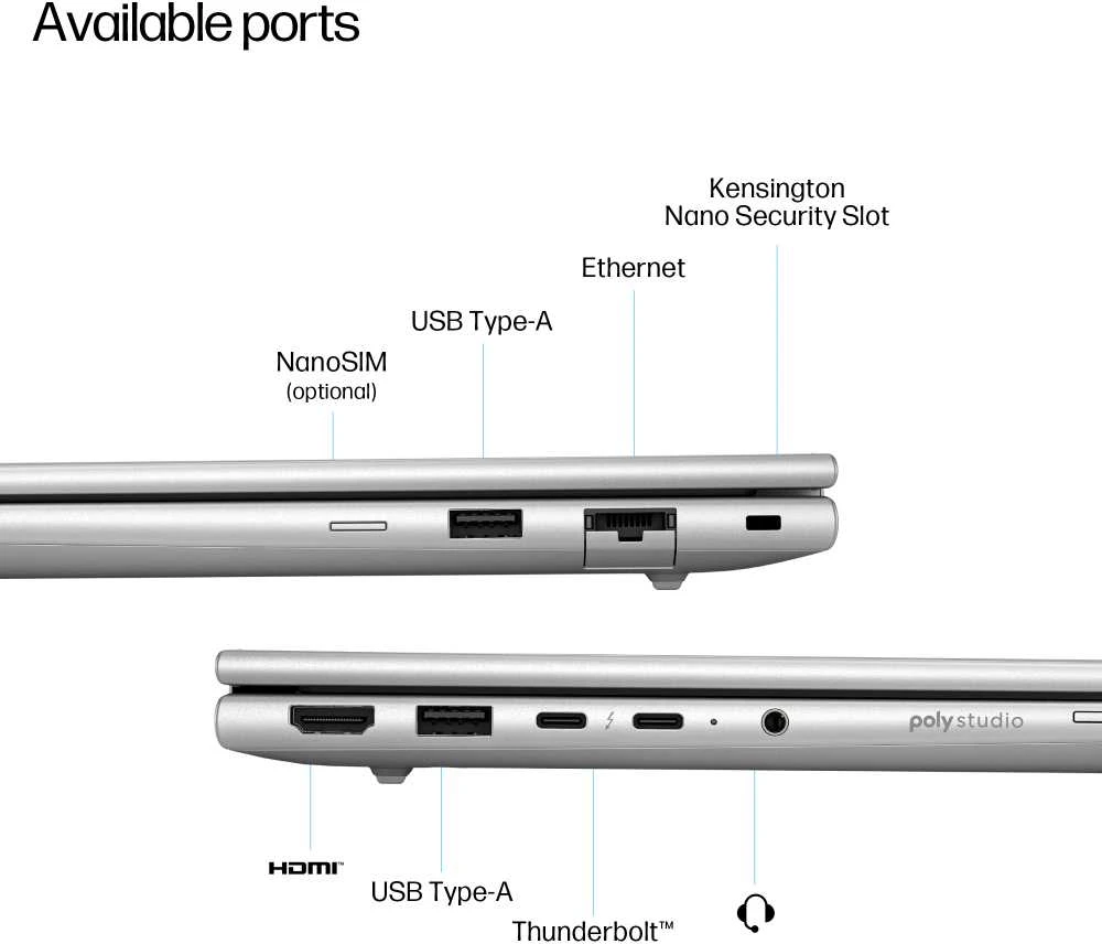 Nešiojamas kompiuteris HP EliteBook 6 G1i 14 - Ultra 5-225U, 16GB, 512GB SSD, 14 WUXGA 300-nit AG, 5MP IR cam, WWAN-ready, Smartcard, FPR, US backlit klaviatūra, 56Wh, Win 11 Pro, 3 metai