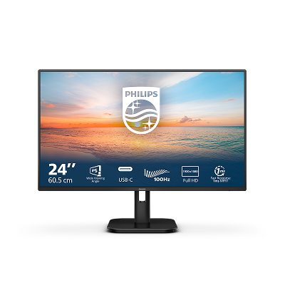 Monitorius Mmd Monitors Displays PHILIPS 24E1N1300A/00 23.8inch IPS 1920x1080 16:9 HDMI USB Juodas