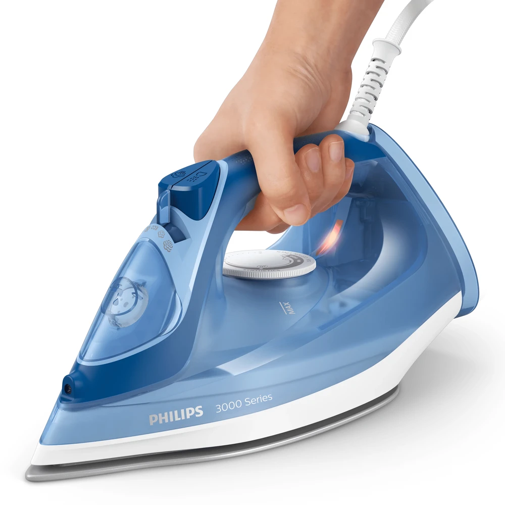 Philips | Lygintuvas | DST3031/20 | Garų lygintuvas | 2400 W | Vanduo tank capacity 300 ml | Continuous steam 40 g/min | Steam boost performance 180 g/min | Dark Mėlyna