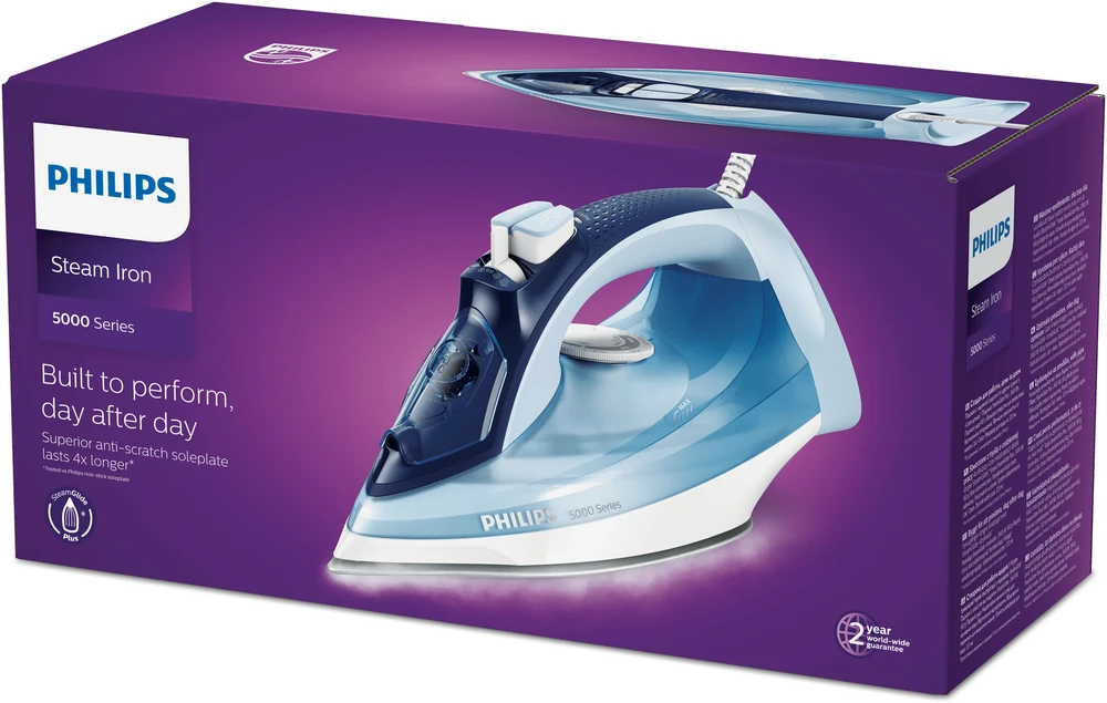 Philips 5000 Series Garų lygintuvas DST5030/20 2400 W galia 45 g/min nenutrūkstamas garas 180 g garo pripūtimas SteamGlide Plus