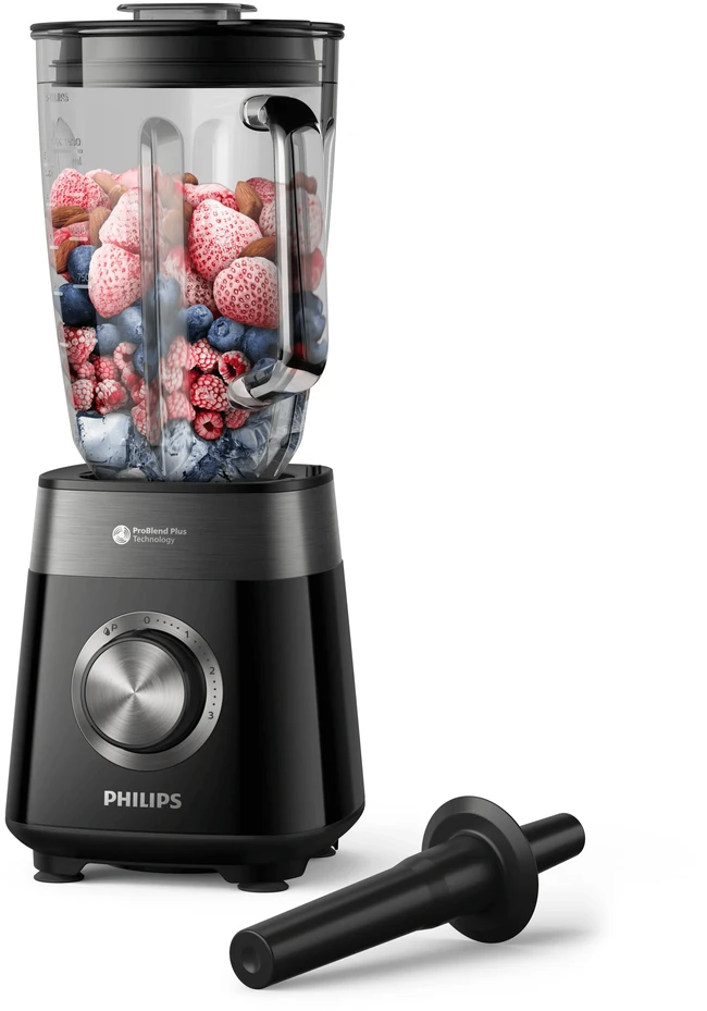 Philips Maišytuvas | HR3030/00 | Stalviršis | 1200 W | Stiklainio medžiaga Stiklas | Stiklainio talpa 2 L | Ledo smulkinimas | Juodas