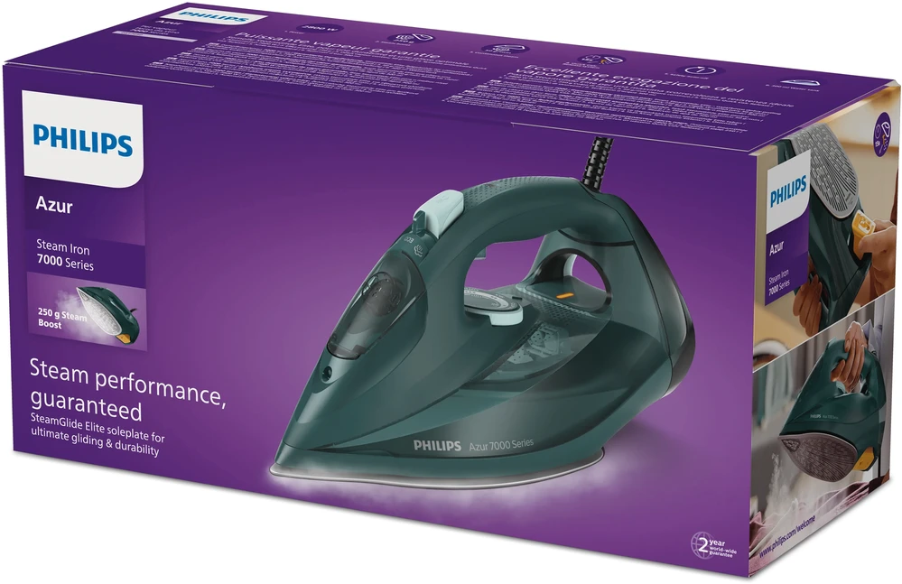 Philips 7000 Series HV garų lygintuvas, sodrios opalo žalios spalvos | DST7050/70