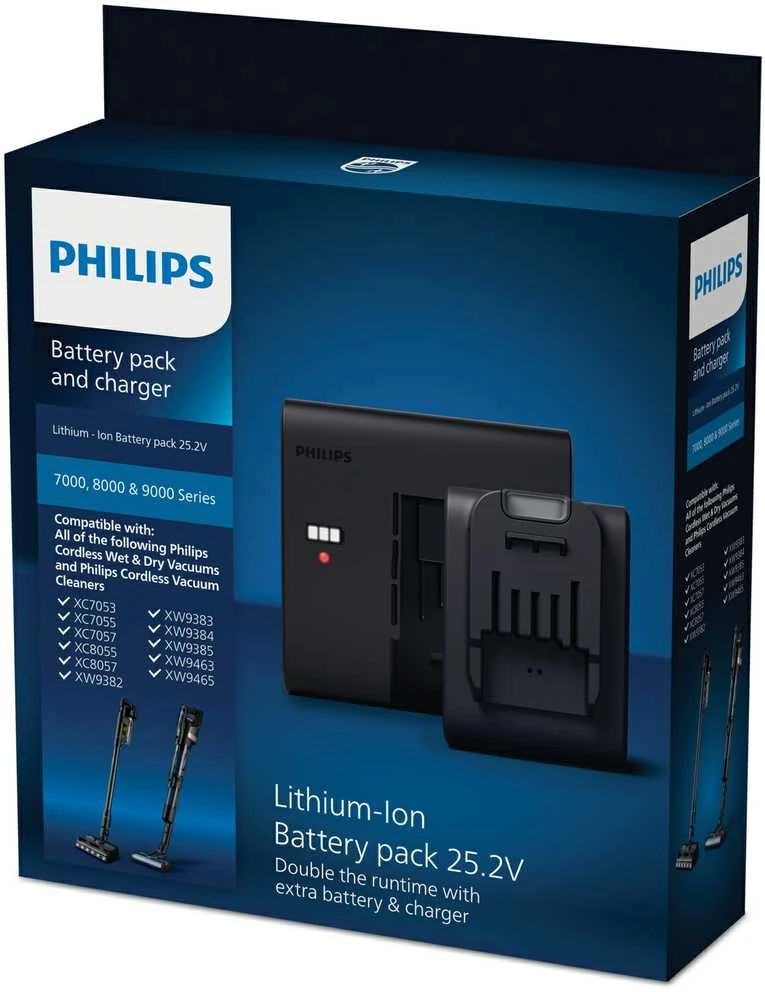 „Philips“ akumuliatorių blokas ir įkroviklis XV1797/01