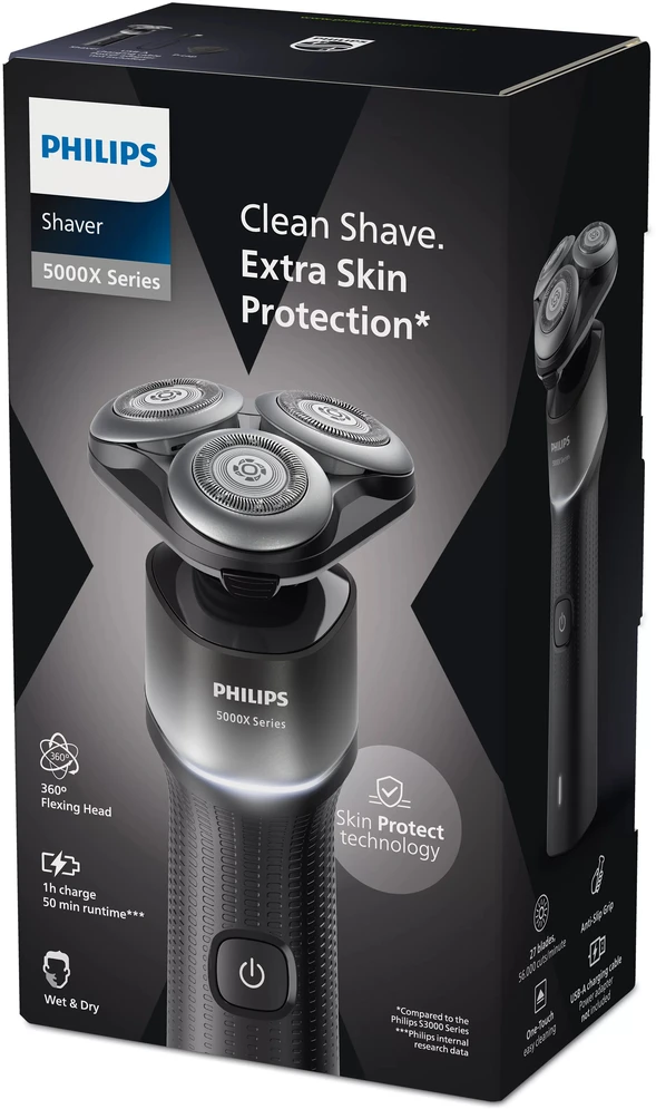 Philips Shaver 5000X series Drėgnojo ir sausojo skutimo elektrinė barzdaskutė X5004/00
