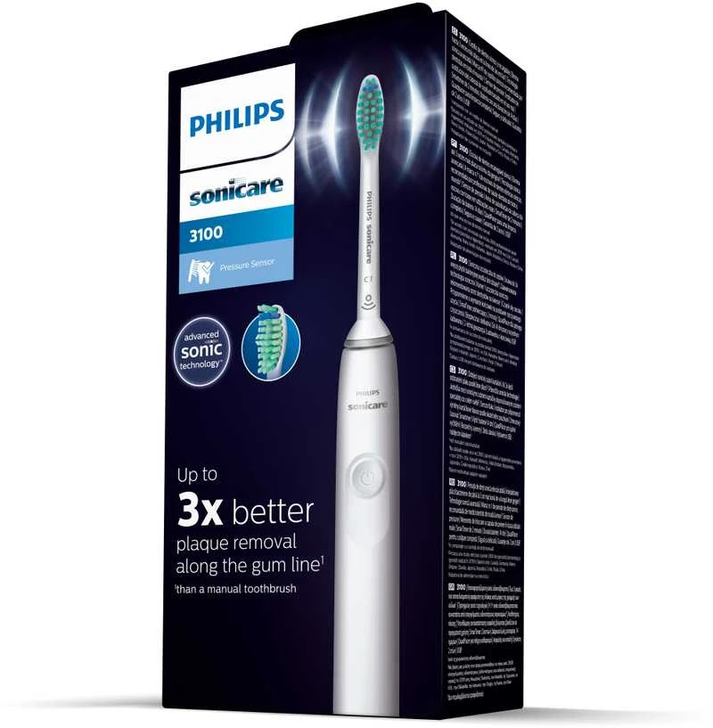 Philips Sonicare 3100 series elektrinis dantų šepetėlis HX3671/13, 14 dienų baterija life