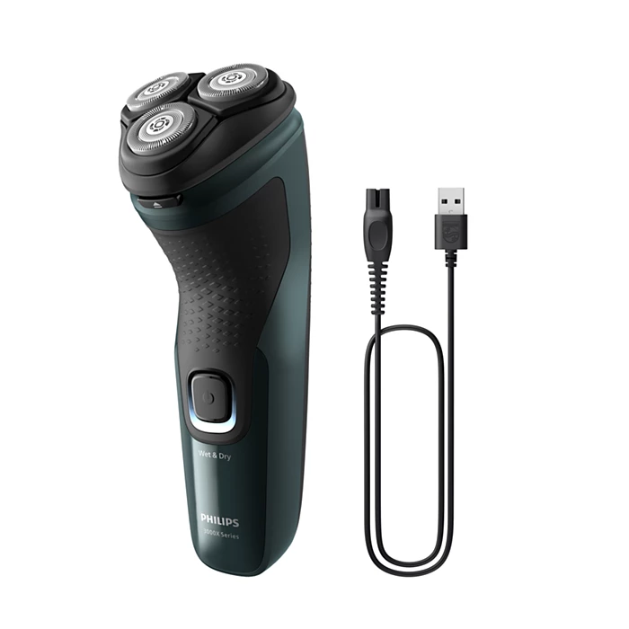 Drėgnojo ir sausojo skutimo elektrinė barzdaskutė Shaver 3000X Series (Pažeista pakuotė)