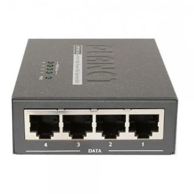 Planet 4 prievadų 802.3 ir 30 W didelės galios per Ethernet purkštuko šakotuvas – 120 W išorinis maitinimo adapteris