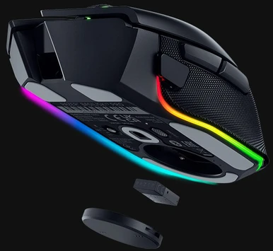 Razer Basilisk V3 Pro Belaidė pelė žaidimams RF belaidė+Bluetooth+USB-C, 30000 DPI, Juodas