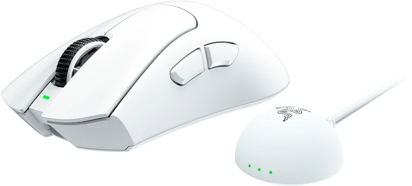 RAZER DeathAdder V4 Pro balta belaidė žaidimų optinė pelė | 45000 DPI