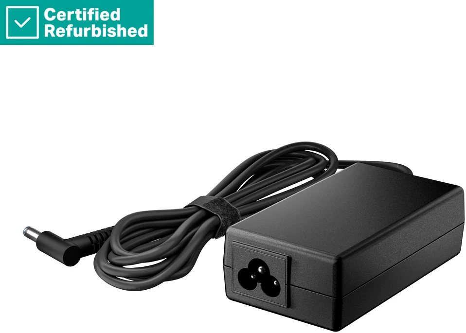 Hewlett Packard (HP) RENEW GOLD HP 65W Smart AC Power Adapteris Notebook Charger 4.5mm barrel tip w/ 7.4mm dongle / fits HP 200-series, ProBook 400/600-series, EliteBook 700/800-series (Atnaujinta)