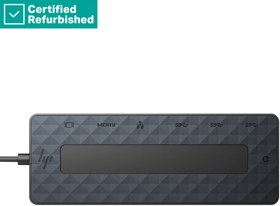 Hewlett Packard (HP) RENEW GOLD HP Universal USB-C Multiport Travel Hub 65W - 2 x USB 3.2, 2 x USB-C, 1 x DP, 1 x HDMI, 1 x RJ-45, 1 year (Atnaujinta)