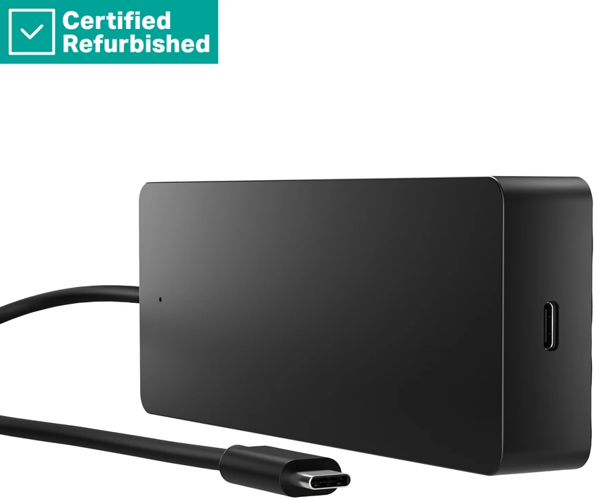 Hewlett Packard (HP) RENEW GOLD HP Universal USB-C Multiport Travel Hub 65W - 2 x USB 3.2, 2 x USB-C, 1 x DP, 1 x HDMI, 1 x RJ-45, 1 year (Atnaujinta)