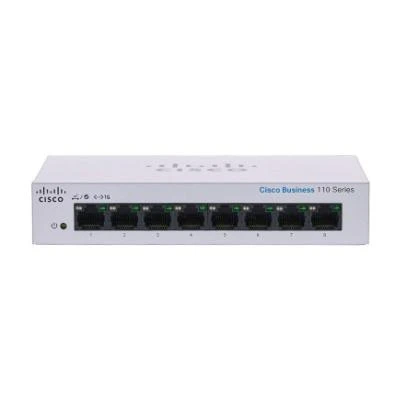Šakotuvas „Cisco CBS110“ nevaldomas 8 prievadų GE, stalinis kompiuteris, išorinis PS