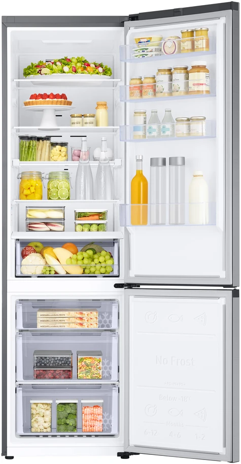 Samsung Šaldytuvas RB38C671DSA/EF, height 203cm, 390l, Energy class D, šaldiklis 114l, fridge 276l (Pažeista pakuotė)