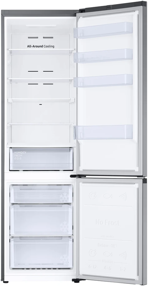 Samsung Šaldytuvas RB38C671DSA/EF, height 203cm, 390l, Energy class D, šaldiklis 114l, fridge 276l (Pažeista pakuotė)