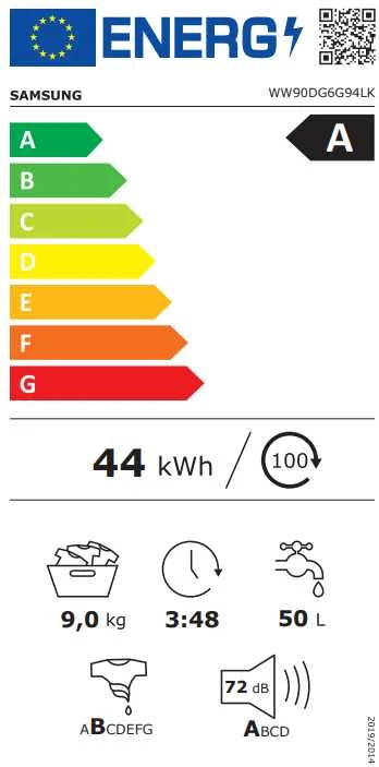 Skalbimo mašina Samsung WW90DG6G94LKU4