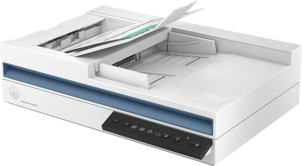 Skeneris Hewlett Packard (HP) „HP ScanJet Pro 3600 f1“ skaitytuvas – A4 spalvotas 600 dpi, plokščias nuskaitymas, automatinis dokumentų tiektuvas, automatinis dvipusis, OCR / nuskaitymas į tekstą, 30 ppm, 4000 puslapių per dieną