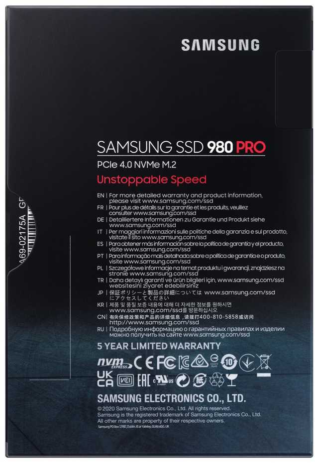Kietasis diskas SSD SAMSUNG 980 Pro / 1TB|M.2 / NVMe / MZ