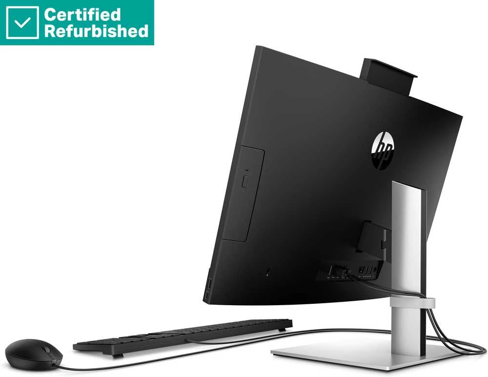 Hewlett Packard (HP) RENEW Sidabrinis HP Pro 440 G9 AIO All-In-One - i7-13700T, 16GB, 512GB SSD, 23.8 FHD Non-Touch AG, Height Adjustable, USB Mouse, Win 11 Pro, 1 metai (Atnaujinta)