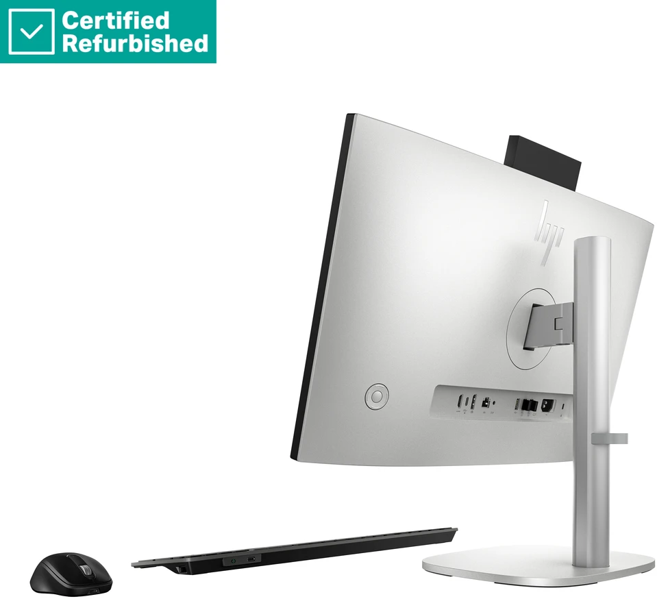 Stacionarus kompiuteris Hewlett Packard (HP) RENEW Sidabrinis HP EliteStudio 8 G1i AIO All-in-One 24 - Ultra 5-235, 24GB, 1TB SSD, 23.8 FHD Non-Touch AG, Height Adjustable, USB Mouse, Win 11 Pro, 1 metai (Atnaujinta)
