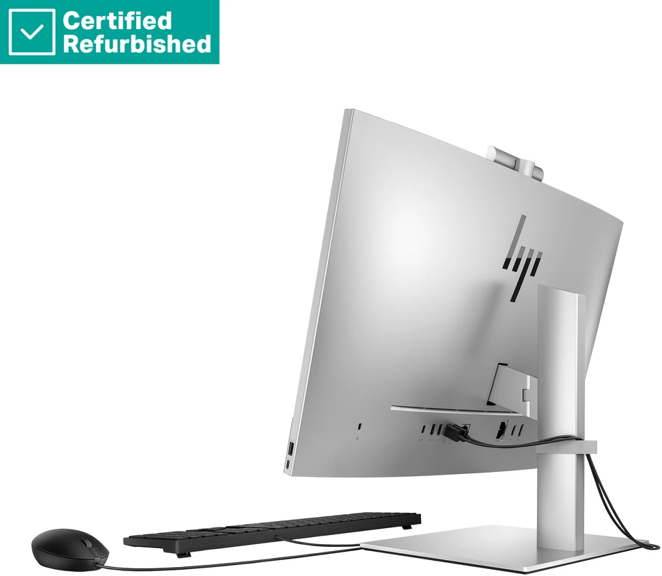 HP Elite 840 G9 AIO galinis vaizdas su periferija