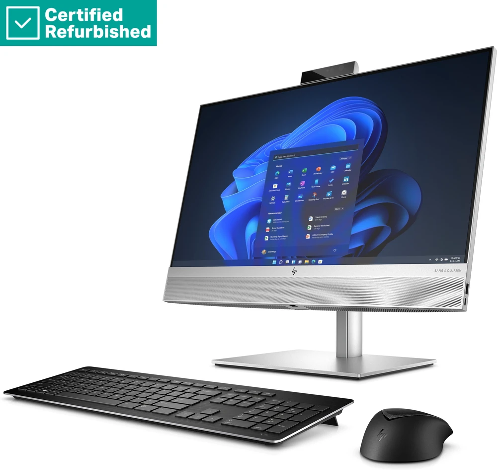 Stacionarus kompiuteris Hewlett Packard (HP) RENEW Sidabrinis HP Elite 840 G9 AIO All-In-One 24 - i7-14700, 16GB, 512GB SSD, 23.8 FHD Non-Touch AG, VESA/Height Adjustable, Win 11 Pro, 1 metai