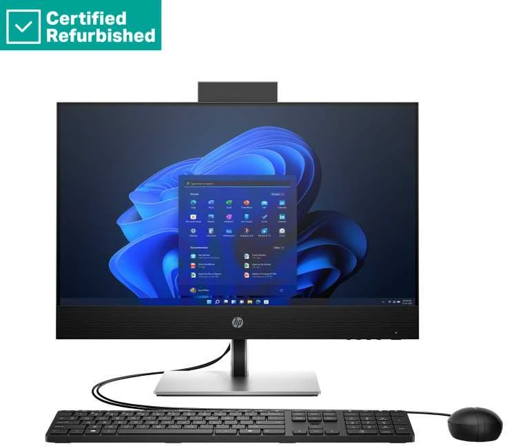 Hewlett Packard (HP) RENEW Sidabrinis HP Pro 440 G9 AIO All-in-One - i5-13400, 8GB, 512GB SSD, 23.8 FHD Non-Touch AG, WiFi, Height Adjustable, NO CAM, NO SPEAKERS, Win 11 Pro, 1 metai (Atnaujinta)