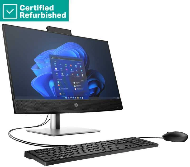 Hewlett Packard (HP) RENEW Sidabrinis HP Pro 440 G9 AIO All-In-One - i5-14600, 32GB, 1TB SSD, 23.8 FHD Non-Touch AG, Height Adjustable, USB Mouse, Win 11 Pro, 1 metai (Atnaujinta)