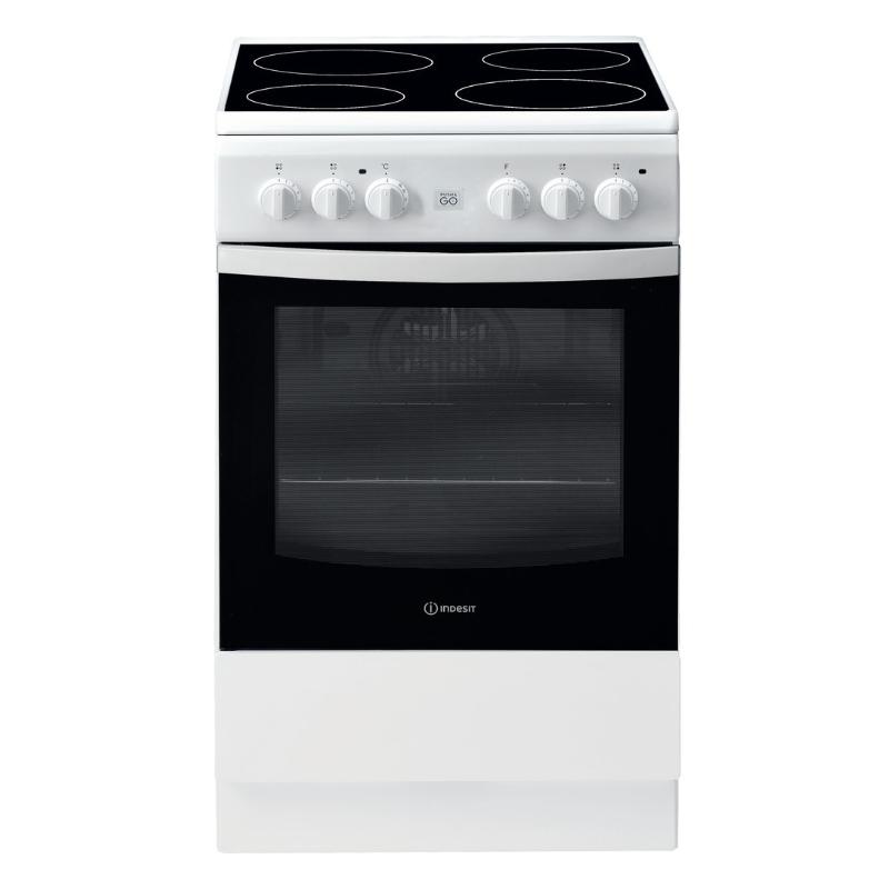 Viryklė INDESIT | Cooker | IS67V8CHW/E | Hob type Vitroceramic | Oven type Electric | Baltas | Plotis 60 cm | Grilling | Gylis 60 cm | 69 L