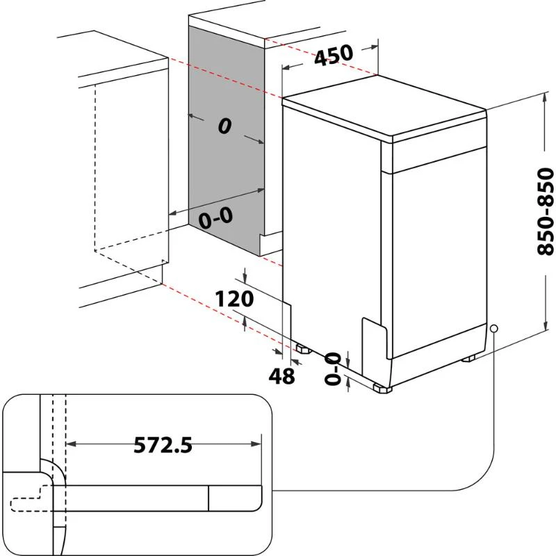 Indaplovė Whirlpool WSFO 3O34 PF X
