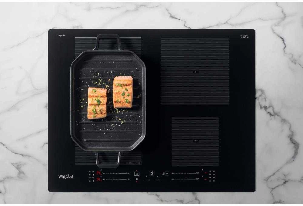 WHIRLPOOL indukcinė kaitlentė WF S7560 NE 60 cm, 1 FlexiSlide, Booster, Juodas