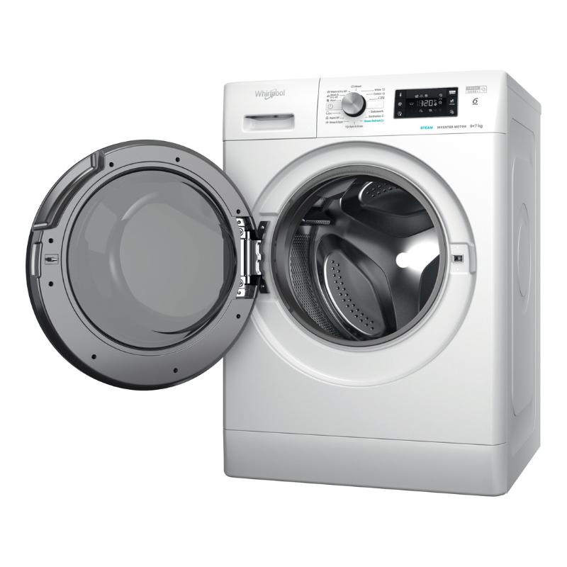 WHIRLPOOL Skalbimo mašina - Džiovintuvas FFWDB 976258 BV EE, E energetinė klasė, 9kg - 7kg, 1600 aps./min., Gylis 60,5 cm, Inverterinis variklis, Garų atnaujinimas