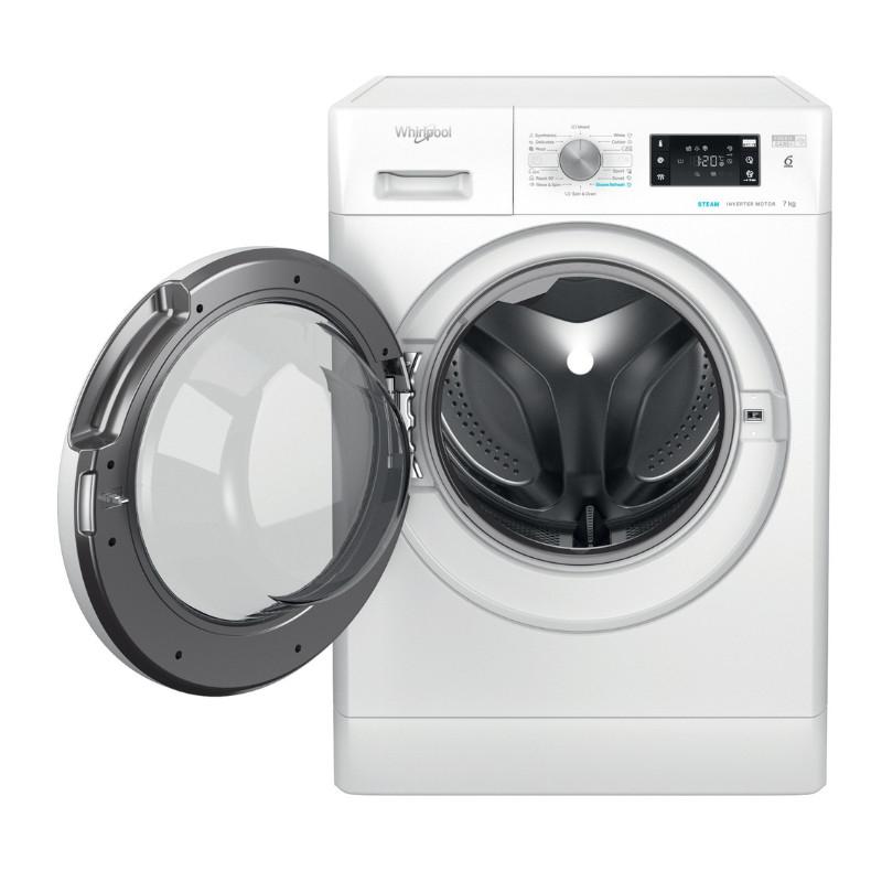 WHIRLPOOL Skalbimo mašina FFB 7259 WV EE, 7kg, 1200 rpm, Energy class B, Gylis 57.5 cm, Steam refresh, Inverter motor
