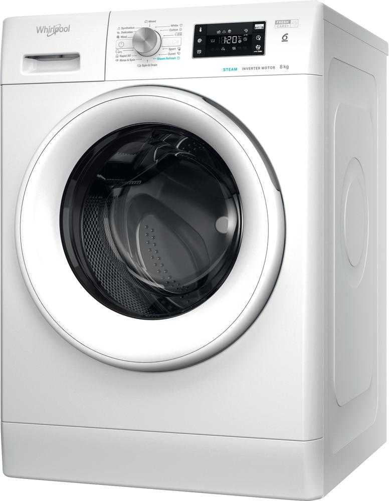 WHIRLPOOL Skalbimo mašina FFB 8258 WV EE, 8kg, 1200 rpm, Energy class B, Gylis 63 cm, Steam refresh