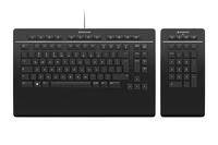 Klaviatūra 3DConnexion Klaviatūra Pro with Numpad su laidu 100% (full-size) juoda