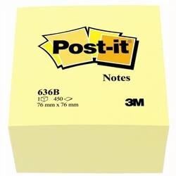 3M Lipnūs lapeliai POST - IT "Kubas", 76 x 76 mm, 450 lapelių