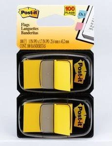 Post-it Indeksavimo skirtukas 680-Y2EU, 25mmx43mm, geltona, 2 x 50vnt (3M0835)