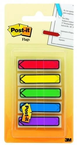 3M Lipnūs žymekliai Post-it Strėlytės, keičiami, 5 spavos