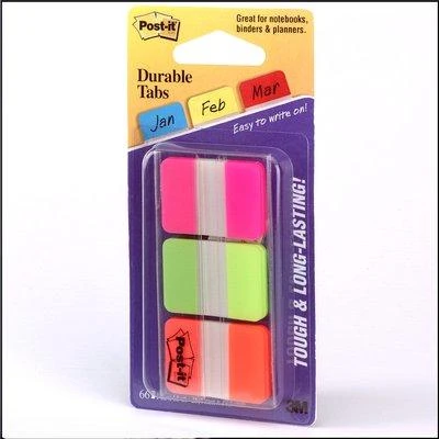 3M Lipnūs žymekliai Post-it, 25,4 x 38 mm, 3 spalvos