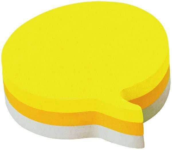 Post-it debesėlio formos geltonų lapelių blokelis