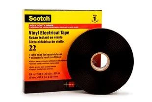 3M 19mm x 33m juoda PVC Scotch 22 (80012017044)