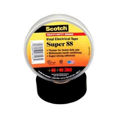 3M Izoliacinė juosta 19 x 20m juoda PVC Scotch Super 88 (80611615081)