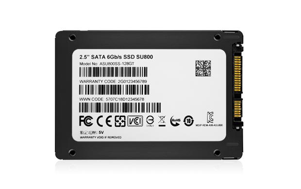 ADATA Ultimate SU800 128 GB, SSD form factor 2.5", SSD sąsaja SATA, Skaitymo greitis 560 MB/s, Rašymo greitis 300 MB/s