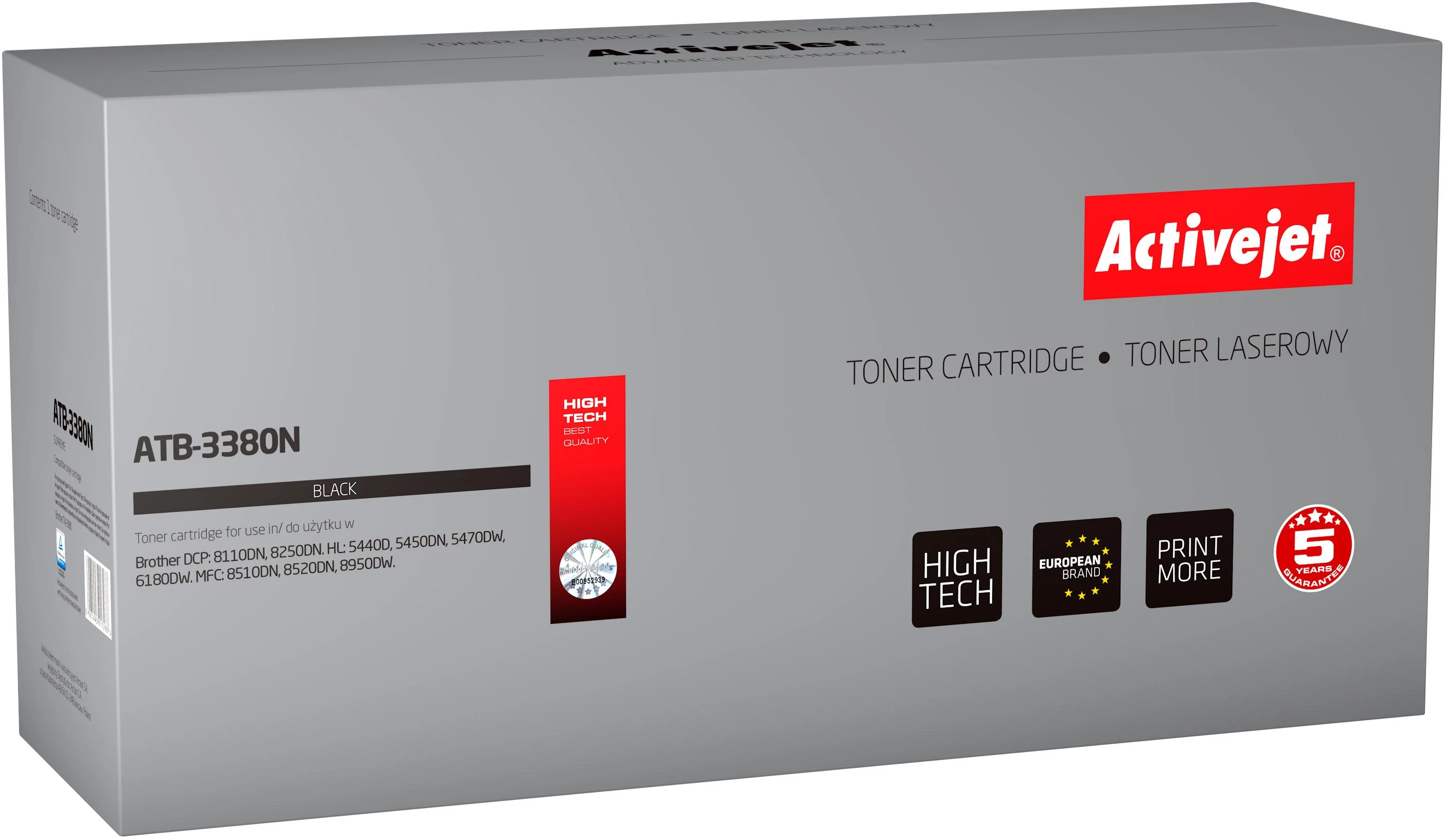 Toneris ActiveJet ATB-3380N | juoda | 8000 psl. | Brolis TN-3380