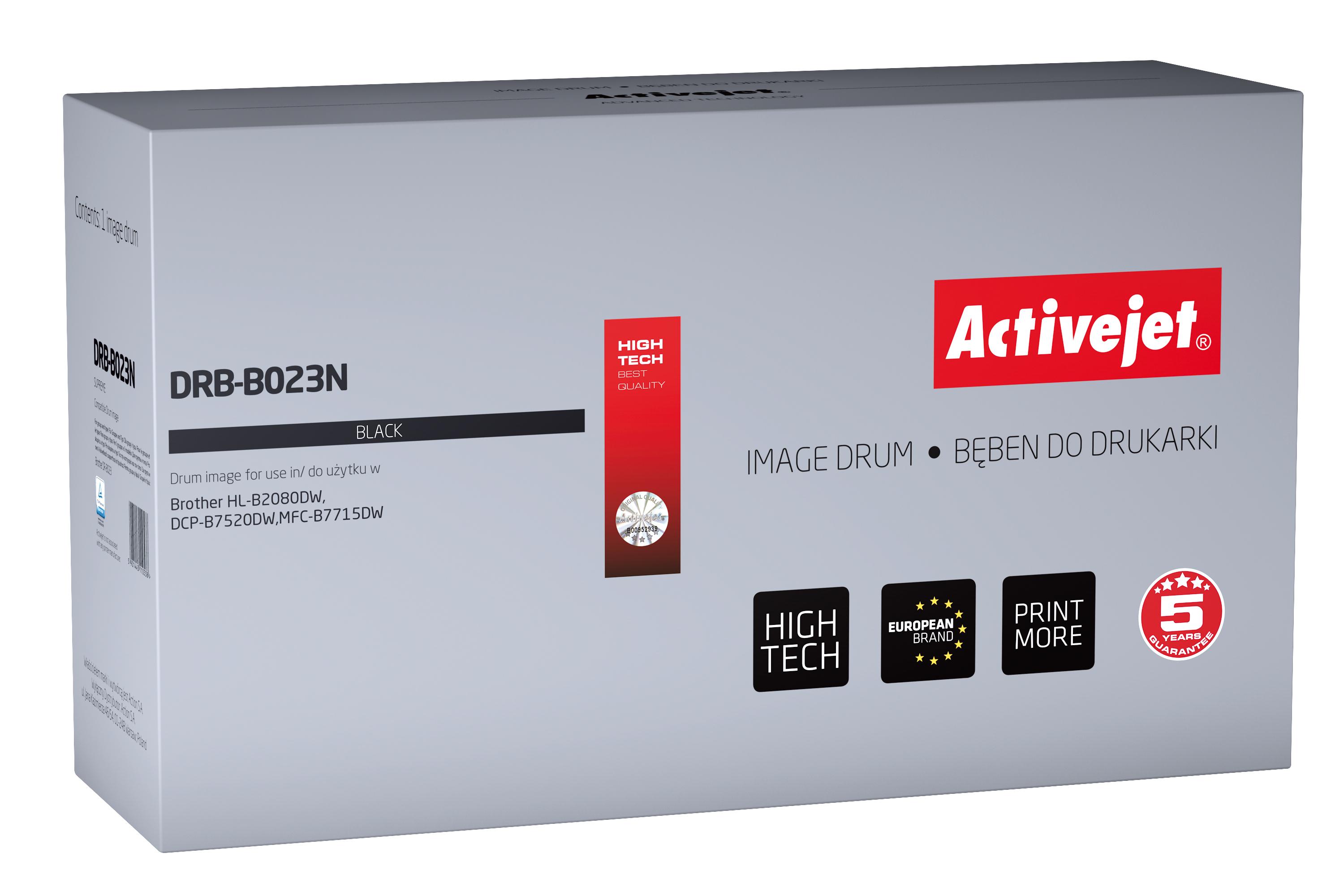 Būgnas Activejet DRB-B023N (pakaitinis Brother DR-B023, Supreme, 12000 psl., juodas)